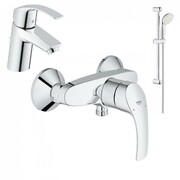 Grohe Eurosmart Zestaw baterii umywalkowa prysznicowa (33265002+33555002+27598001) chrom (IN.000B026) - możliwy odbiór Warszawa Grohe