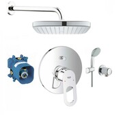 Grohe BauLoop bateria Zestaw prysznicowy podtynkowy, deszczownica 25cm (29081000 + 26695000 + 2760110E) chrom (IN.000P830) - możliwy odbiór Warszawa Grohe