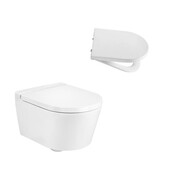 Roca Inspira Round Zestaw Miska podwieszana Rimless 560x370 z deską wolnoopadającą (A346527000+A80152200B) - możliwy odbiór Warszawa Roca