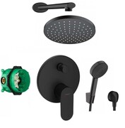 HANSGROHE Rebris S bateria, zestaw prysznicowy podtynkowy z deszczownicą Vernis czarny mat (72466670 + 01800180 (IN.000P042) - możliwy odbiór Warszawa Hansgrohe