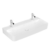 Villeroy & Boch Finion Umywalka 10 cm prostokątna, do dwóch armatur 1-otworowych, wybite otwory pod armaturę, bez (4168A1RW) - możliwy odbiór Warszawa Villeroy & Boch