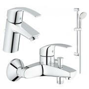 Grohe Eurosmart Zestaw baterii umywalkowa wannowa (33265002+33300002+27598001) chrom (IN.000B025) - możliwy odbiór Warszawa Grohe