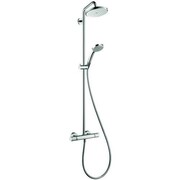 Hansgrohe Croma 220 Zestaw prysznicowy z termostatem i deszczownicą chrom (27185000) - możliwy odbiór Warszawa Hansgrohe