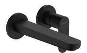 Hansgrohe Rebris S Jednouchwytowa bateria umywalkowa montaż ścienny podtynkowy z wylewką 20 cm Czarny Matowy (72528670) - możliwy odbiór Warszawa Hansgrohe