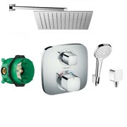 Hansgrohe Ecostat E bateria, Zestaw prysznicowy podtynkowy, deszczownica Slim 30x30cm (26425400 + 26457000 + 01 (IN.000P883) - możliwy odbiór Warszawa Hansgrohe