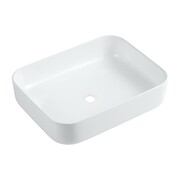Omnires Corona Umywalka nablatowa prostokątna 50x38,5 cm biały połysk (CORONA500BP) - możliwy odbiór Warszawa Omnires