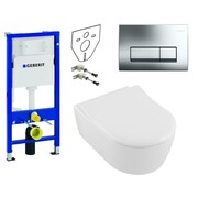 Geberit Villeroy&Boch Subway 2.0 Zestaw Stelaż podtynkowy z miską WC wiszącą bezrantową DirectFlush i deską Sli (IN.000Z162) - możliwy odbiór Warszawa Villeroy & Boch