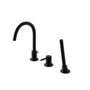 Kohlman ROXIN BLACK 3-otworowa bateria wannowa z obrotową wylewką czarny mat (QB241RB) - możliwy odbiór Warszawa Kohlman