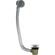 Tres syfon wannowy z przelewem okrągły zawór napełniający z kaskadą średnica 70 mm click-clack chrom (13453430) - możliwy odbiór Warszawa Tres