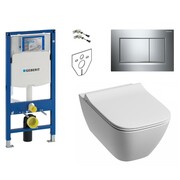 Geberit Smyle Squaro Zestaw Stelaż podtynkowy z miską WC wiszącą bezrantową Rimfree i deską wolnoopadającą Slim (IN.000Z399) - możliwy odbiór Warszawa Geberit