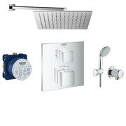 Grohe Grohtherm Cube bateria, Zestaw prysznicowy podtynkowy, deszczownica Slim 30x30cm (24154000 + 35600000 + 2 (IN.000P854) - możliwy odbiór Warszawa Grohe
