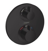 Hansgrohe Ecostat S Bateria termostatyczna do 2 odbiorników , montaż podtynkowy, element zewnętrzny Czarny mat (15758670) - możliwy odbiór Warszawa Hansgrohe