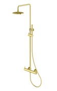 Kohlman Axel Gold Zestaw prysznicowy z baterią termostatyczną i deszczownicą 20cm złoty (QW273AGD) - możliwy odbiór Warszawa Kohlman