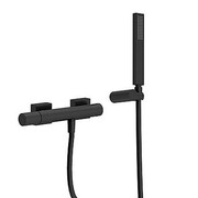 Tres Project bateria natryskowa natynkowa z zestawem punktowym czarny matowy (21116701NM) - możliwy odbiór Warszawa Tres