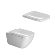 Duravit Happy D.2 Zestaw Miska WC wisząca 54x36,5 cm bezrantowa Rimless z deską wolnoopadającą biała (2222090000+0064590000) - możliwy odbiór Warszawa Duravit