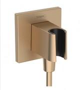 Hansgrohe FixFit E przyłącze węża z uchwytem prysznicowym brąz szczotkowany (26889140) - możliwy odbiór Warszawa Hansgrohe