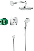 Hansgrohe Croma Select E Podtynkowy zestaw prysznicowy z termostatem i deszczownicą Ecostat E (27294000) - możliwy odbiór Warszawa Hansgrohe