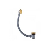 Tres Syfon wannowy z przelewem i korkiem klik klak Złoto 24K (03453420OR) - możliwy odbiór Warszawa Tres