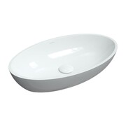 Omnires Siena Umywalka nablatowa owalna Marble+ 60x35 cm biały/szary połysk (SIENALUNBSP) - możliwy odbiór Warszawa Omnires