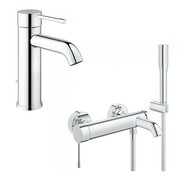 Grohe Essence New Zestaw baterii umywalkowa wannowa (23589001+33628001) chrom (IN.000B064) - możliwy odbiór Warszawa Grohe