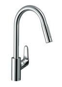 Hansgrohe Focus M41 Jednouchwytowa bateria kuchenna 240, wyciągana wylewka, 2jet, sBox stal szlachetna (73880800) - możliwy odbiór Warszawa Hansgrohe