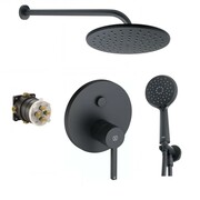 Kludi Nova Fonte bateria, zestaw prysznicowy podtynkowy z deszczownicą 23 cm czarny mat (206593915 + 88011) (IN.000P451) - możliwy odbiór Warszawa Kludi