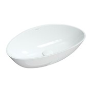 Omnires Barcelona Umywalka nablatowa owalna Marble+ 60x36 cm biały połysk (BARCELONABP) - możliwy odbiór Warszawa Omnires