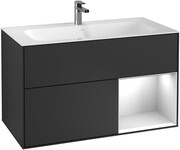 Villeroy & Boch Finion szafka podumywalkowa 99,6 x 59,1 x 49,8 cm, z oświetleniem 2 elementy Anthracite Matt Lacq (F040MTGK) - możliwy odbiór Warszawa Villeroy & Boch