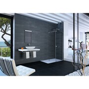 Huppe Xtensa Pure Drzwi suwane Walk in 1-częściowe z elementem stałym 180 cm mocowanie lewe z powłoką (XT0109069322) - możliwy odbiór Warszawa Huppe