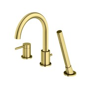 Kohlman Axel Gold 3-otworowa bateria wannowa z obrotową wylewką złoty (QB241AGD) - możliwy odbiór Warszawa Kohlman