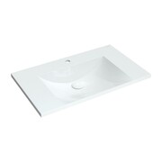 Omnires Naxos Umywalka meblowa prostokątna Marble+ 76x46 cm biały połysk (NAXOS760BP) - możliwy odbiór Warszawa Omnires