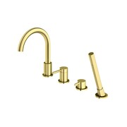 Kohlman Axel Gold 4-otworowa bateria wannowa z obrotową wylewką złoty (QB244AGD) - możliwy odbiór Warszawa Kohlman