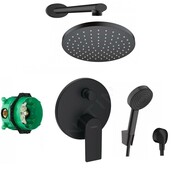 HANSGROHE Rebris E bateria, zestaw prysznicowy podtynkowy z deszczownicą Vernis czarny mat (72468670 + 01800180 (IN.000P035) - możliwy odbiór Warszawa Hansgrohe