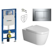 Geberit Duravit Me by Starck Zestaw Stelaż podtynkowy z miską WC wiszącą, deską w/o i przyciskiem (111.320.00.5 (IN.000Z313) - możliwy odbiór Warszawa Duravit