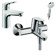 Hansgrohe Focus Zestaw baterii umywalkowa wannowa (31607000+31940000+26691400) chrom (IN.000B307) - możliwy odbiór Warszawa Hansgrohe