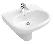 Villeroy & Boch O.Novo Umywalka wisząca lub nablatowa 550 x 450 mm, z przelewem, Weiss Alpin (51605501) - możliwy odbiór Warszawa Villeroy & Boch
