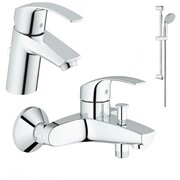 Grohe Eurosmart Zestaw baterii wannowa umywalkowa i zestaw prysznicowy (33265002+33300002+27598001) chrom (IN.000B030) - możliwy odbiór Warszawa Grohe