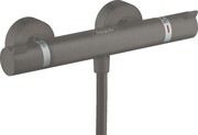 Hansgrohe Ecostat Bateria termostatyczna prysznicowa Comfort, montaż natynkowy, czarny chrom szczotkowany (13116340) - możliwy odbiór Warszawa Hansgrohe
