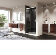 HUPPE AURA Elegance drzwi suwane 100 x 190 cm 1-częściowe ze stałym segmentem biały lewe (401402055322) - możliwy odbiór Warszawa Huppe