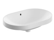 Geberit Variform umywalka wpuszczana w blat, eliptyczna 60x40cm, z przelewem, bez otworu na baterię, szkliwio (500.729.01.2) - możliwy odbiór Warszawa Geberit