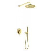 Kohlman Axel Gold Zestaw prysznicowy podtynkowy z deszczownicą 30cm złoty (QW210AGDR30) - możliwy odbiór Warszawa Kohlman