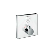 Hansgrohe ShowerSelect Glass bateria prysznicowa podtynkowa termostatyczna element zewnętrzny biały/chrom (15737400) - możliwy odbiór Warszawa Hansgrohe