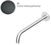 Zucchetti Pan Ramię natryskowe ze ściany 35 cm czarny matowy gofrowany (Z93027.N1) - możliwy odbiór Warszawa Zucchetti