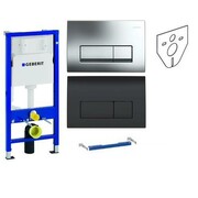 Geberit Zestaw 4w1: Stelaż podtynkowy Duofix H112 z przyciskiem Delta50 chrom czarny (111.170.00.1 + 115.119.21 (IN.000S127) - możliwy odbiór Warszawa Geberit
