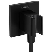 Hansgrohe FixFit E przyłącze węża z uchwytem prysznicowym czarny matowy (26889670) - możliwy odbiór Warszawa Hansgrohe