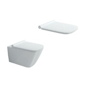 Catalano Green Zestaw Miska WC wisząca New Flush 55x35 z Deską sedesową wolnoopadającą Plus (1VS55RGR00+5GR55STP00) - możliwy odbiór Warszawa Catalano