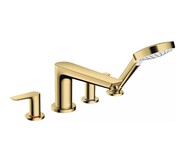 HANSGROHE TALIS E 4-OTWOROWA BATERIA WANNOWA, ELEMENT ZEWNĘTRZNY, POLEROWANY ZŁOTY OPTYCZNY (71748990) - możliwy odbiór Warszawa Hansgrohe