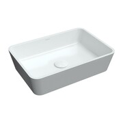 Omnires Parma Umywalka nablatowa prostokątna Marble+ 50x35 cm biały/szary połysk (PARMAUNBSP) - możliwy odbiór Warszawa Omnires