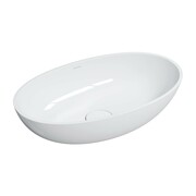 Omnires Shell Umywalka nablatowa owalna Marble+ 60x35 cm biały połysk (SHELLUNBP) - możliwy odbiór Warszawa Omnires