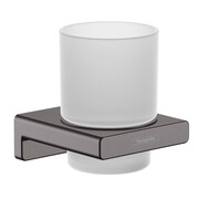 Hansgrohe AddStoris Kubek na szczoteczki do zębów czarny chrom szczotkowany (41749340) - możliwy odbiór Warszawa Hansgrohe